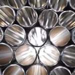 Stack of silver steel pipes